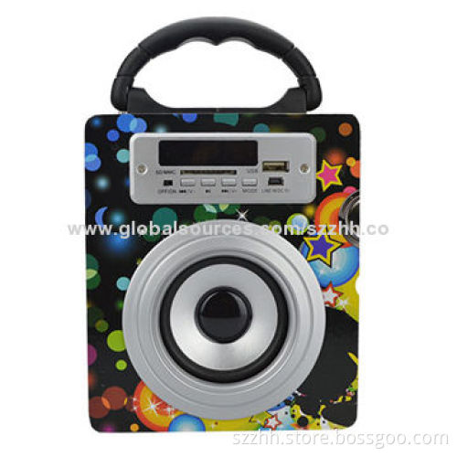 Wooden Bluetooth Speaker, Can Make Colorful Design, Supports Playing Music from USB Flash/SD Card